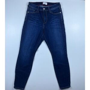Fran Denim Womens Skinny Summer Jeans Dark‎ Wash Indigo Athletic Fit Size 28